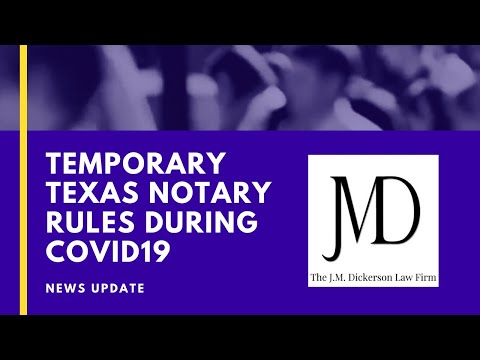 Governor Abbott Temporarily Allows For Appearance Before Notary Public Via Videoconference