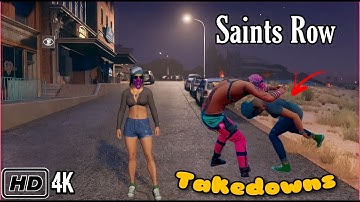 Saints Row  Reboot- All Takedowns scene  Gameplay (4k ultra hd) Showcase 2022