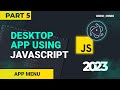 ElectronJs App Menu - Create a Desktop App with ElectronJs in 2023 - Urdu | Hindi