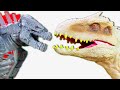 GIANT Indominus Rex vs. Mechagodzilla! Jurassic World Dinosaur & Godzilla Toy Battles