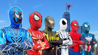 6 COLOR Spider-Man In 1 House || Hey All SUPERHERO , Go To Trainning Nerf Gun !!!