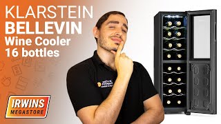 16 bottle classy Modern Black Wine Refrigerator | Klarstein Bellevin Wine Cooler ME10029825