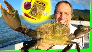 Solo boat camping - Mud crab - Creek fish - Catch and Cook - Day 1- EP.567