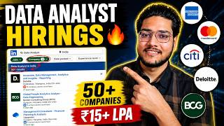 50+ Companies Hiring Data Analysts 🔥 | Salary Up to ₹15+ LPA | Freshers Can Apply (2026)