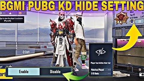 How to hide Pubg KD Bgmi Pubg KD Hide Kese Kare, How To Hide Pubg Kd Pubg kd Hide Settings