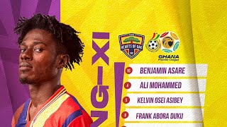 WARM UP AND POSSIBLE LINEUP FOR HEARTS OF OAK......