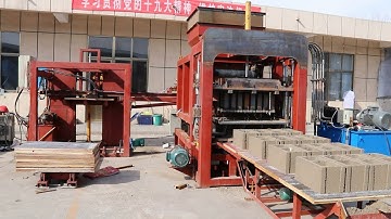 QT4 15 automatic concrete hollow block making machine with automatic pallet feeding machine