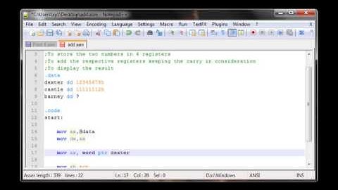 Assembly Tutorial 7 - Add 32+32 = 32
