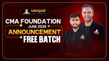 CMA Foundation June 2026 | Free Batch Announcement 😍