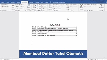 Cara Membuat Daftar Tabel & Daftar Gambar Otomatis