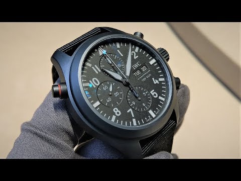 【SIHH2019】IWC 萬國錶 pilot 飛行員系列 TOP GUN 瓷化鈦金屬追針計時碼錶 IW371815