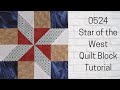 0524 Star of the West Quilt Block Tutorial | Block of the Day 2023 | My Quilt of Valor Block #9