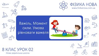 картинка: Фізика 8 НУШ. Урок №2. Важіль. Момент сили. Умова рівноваги важеля