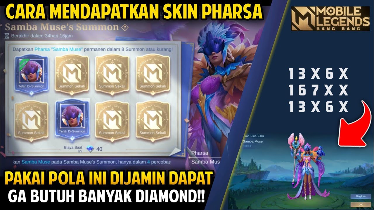 CARA MENDAPATKAN SKIN PHARSA SAMBA MUSE DENGAN HARGA MURAH MENGGUNAKAN