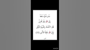 سورة لقمان - سورة 31 - اية 22