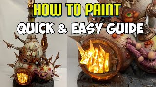 How to Paint Death Guard Miasmic Malignfier guide and fire lighting effects with LED Lights