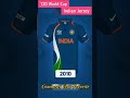 2007-2022 t20 world cup jersey. #shorts #cricketshorts #t20worldcup #viratkohli #india #klrahul