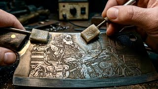 SIMPLE technology! A battery draws on metal! How to make an incredible knife!