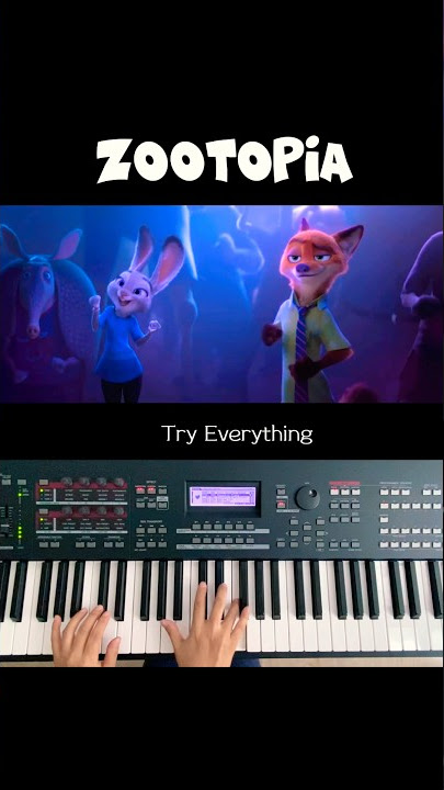Zootopia🐰🦊Try everything🎙Shakira #zootopia #pianocover #shorts