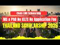 Chula LINK Scholarship 2026 in Thailand 🇹🇭 | Fully Funded MS & PhD | No IELTS | No Application Fee