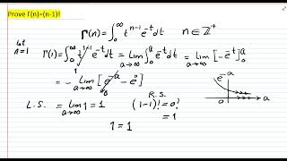 Prove Gamma(n)=(n-1) factorial using induction