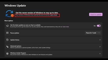 Your version of Windows has reached the end of service error in Windows 11 23H2