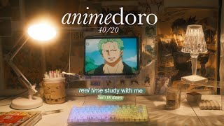 animedoro: real study with me at 3am till dawn 40/20  [with lofi music]