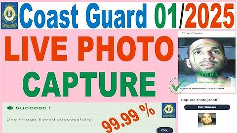 Join Indian Coast Guard Live Photo Capture Problem Solved