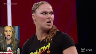 WWE Raw Ronda 8/13/18 Ronda Rousey Takes out Security Guards