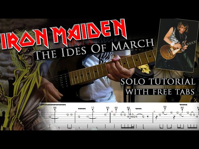 How to play Adrian Smith's solos #50 The Ides Of March (with tablatures and backing tracks) class=