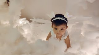 how to make cloud ☁️ with cotton |DIY baby  angel photoshoot at home#viral #trending
