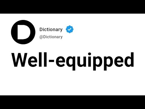 Well-equipped Meaning In English - YouTube