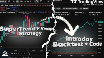 SuperTrend + Vwap Strategy for Intraday Trading | TradingView Pine Script #pinescript #algotrading