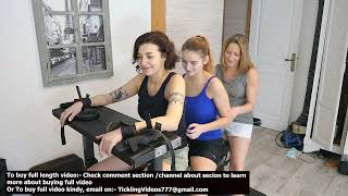 Three girls are in tickling chain together - Tickling chain