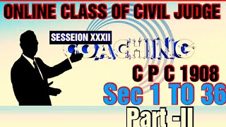 CIVIL PROCEDURE CODE 1908//JMSC/ONLINE CLASS OF CIVIL JUDGE//SESSION-XXIX/प्रारम्भिक परीक्षा तैयारी