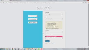 ARTIK 053 training 1 - Sign up for an ARTIK Cloud account