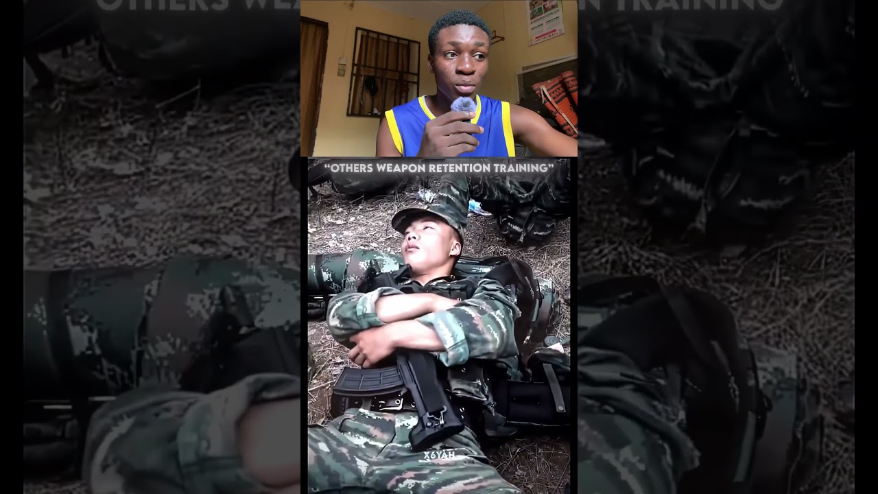 They try to steal his gun while he sleeps 😱 #army #military #shorts