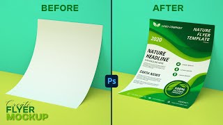 How To Make Curved A Flyer Mockup In Photoshop | Flyer Mockup | Photoshop Tutorial