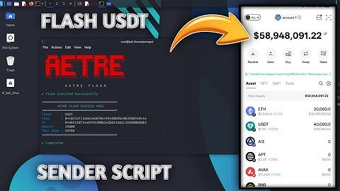 Flash usdt sender script software | how to generate flash usdt | ASTRE FLASHER 