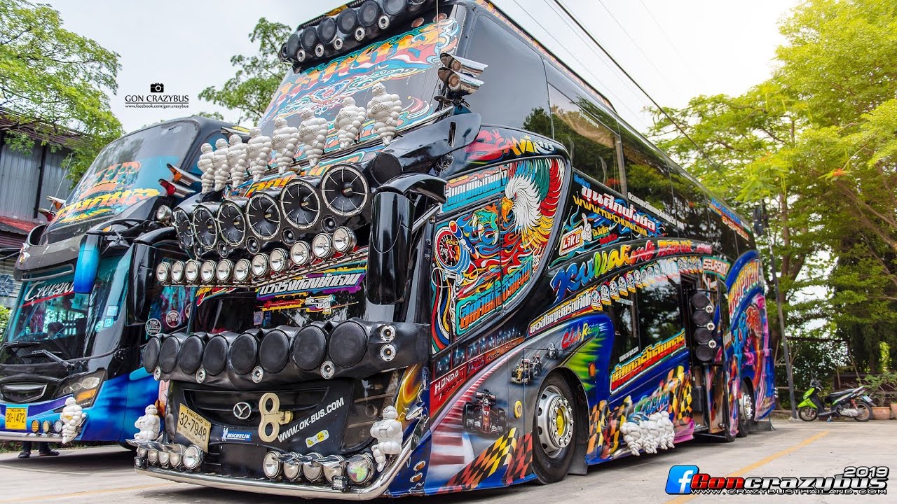 BusThai🇹🇭 กุลหงษ์ ขุนศึกฝั่งชล พาเดินชมความสวยงามรอบๆคันและฟังเครื่องเสียงชุดใหญ่