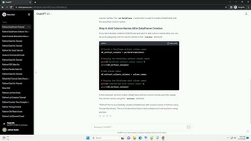 python dataframe add column names