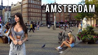 🇳🇱 Amsterdam Autumn Walking Tour 4K September 2023 in Amsterdam City
