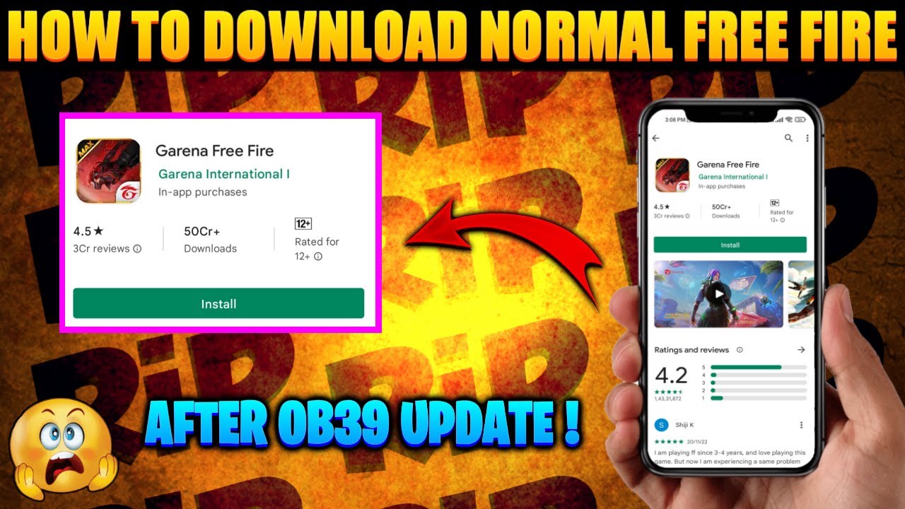 How To Download Normal Free Fire In Tamil | Normal Free Fire OB39 ...