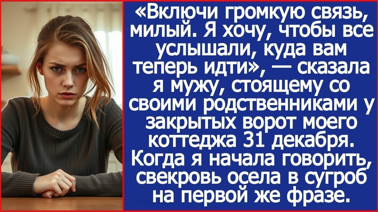 Включи громкую связь, милый  Я хочу, чтобы все услышали, куда вам теперь идти! Сказа я мужу.