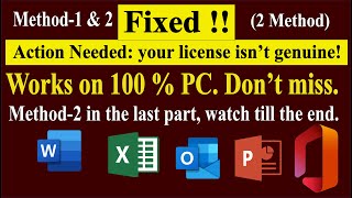 how to fix action needed your license isn’t genuine! get genuine office -microsoft office ।ms office