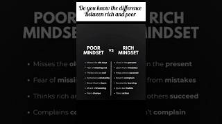 POOR vs RICH MINDSET in 9 second 🔥