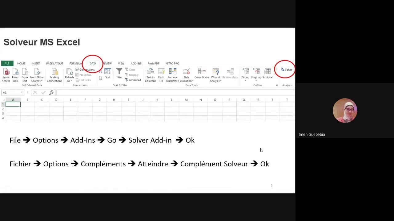 Solveur Excel Analyse De Sensibilit YouTube
