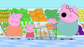 Peppa and her family go to the shop for some tomatoes, spaghetti,
onions fruit, but daddy pig gets chocolate cake too. is a loveable,
cheeky l...