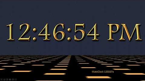 Free Digital Clock for PowerPoint - MatsClock 120027a