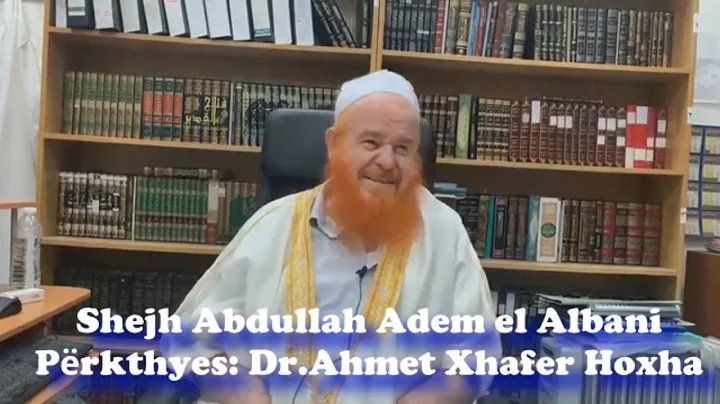 Nipi i shejh Albanit flet disa fjal shqip-Shejh Ab...